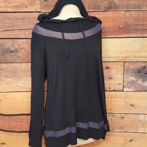 Super soft yoga casual sweater mesh accents 3X